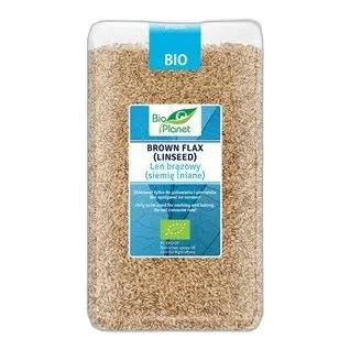 LEN BRĄZOWY SIEMIĘ LNIANE BIO kg BIO PLANET 1 — zdjęcie 1