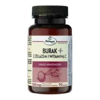 Tabletki suplementu diety Herbapol Kraków burak szt. wegańskie bez jodu 90 — zdjęcie 1